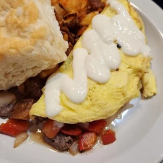 Philly Cheesesteak Omelet